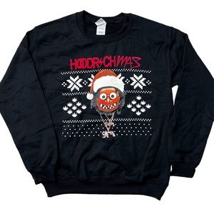 NWOT Gildan Hood RichMas Post Malone Ugly Christmas Sweatshirt Black Unisex Sz S